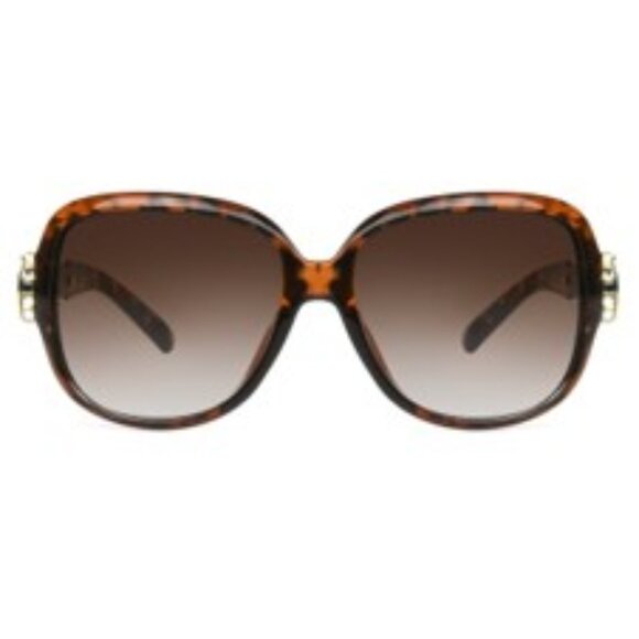 Betsey Johnson Oversized Brown Tortoise Shell Frames Sunnies Sunglasses NWT
